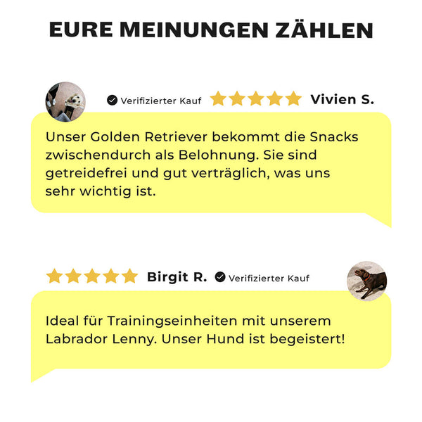 5-Sterne Kundenbewertungen für Ravishing Retrievers Snacks für Retriever