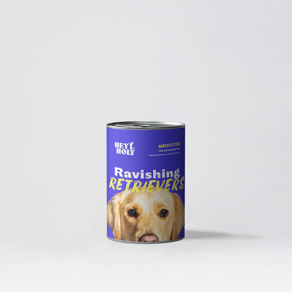 Ravishing Retrievers wet food 400 g cans by Hey Holy